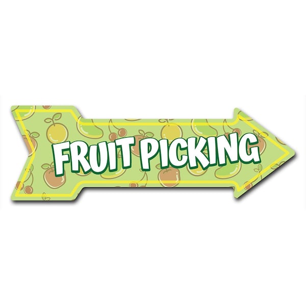 Signmission Fruit Picking Arrow Decal Funny Home Decor 18in Wide D-A-999858 - main